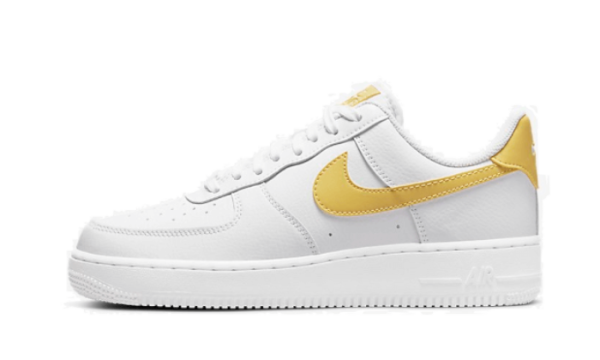 Nike Sko Air Force 1 Low ‘07 Hvid Saturn Guld